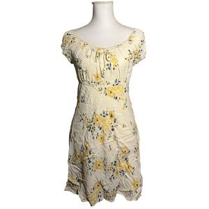 Kimchi Blue Floral Cream and Yellow Mini Dress